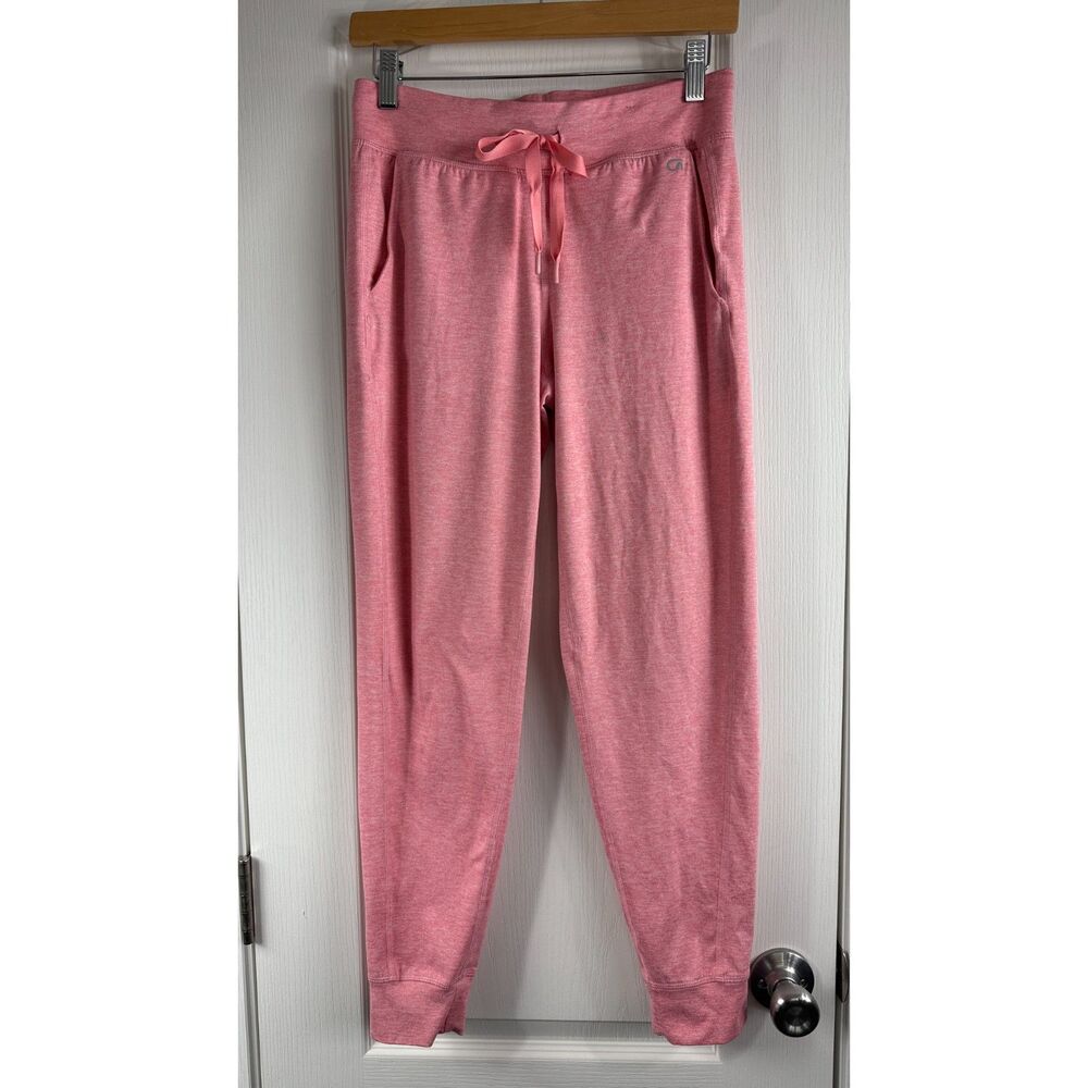 Gap Fit Women's Brushed Tech Jersey Jogger Pants Pink Melon Heather Size XS
